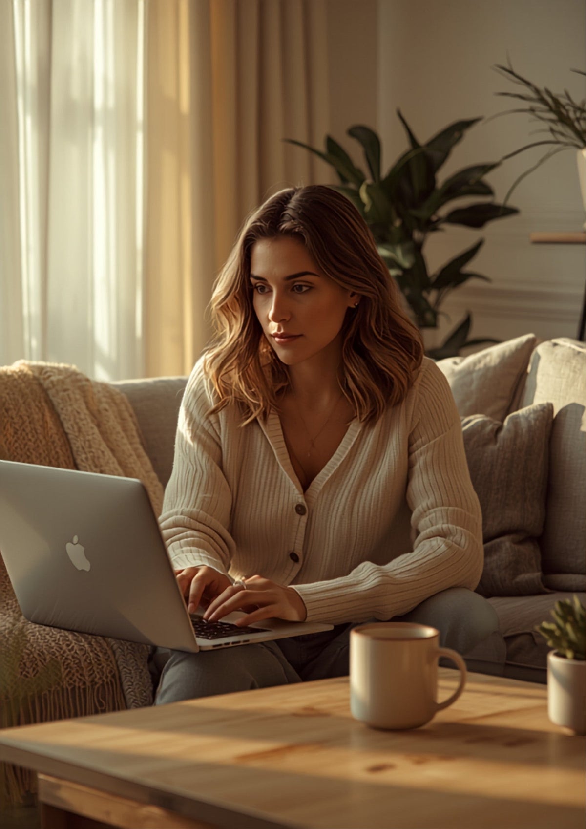 Customer using a laptop to edit their shipping address on an order after checkout.