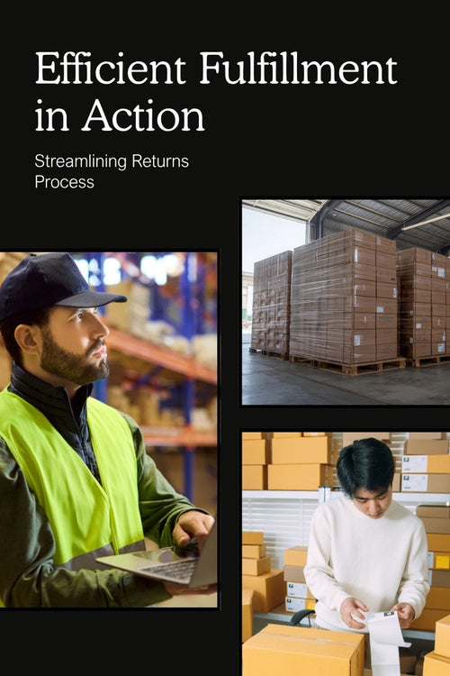 Warehouse worker scanning a returned package, representing post-purchase resolution for Shopify merchants