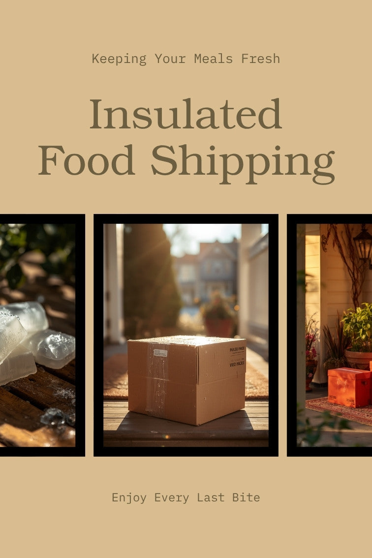Insulated food package on a sunlit porch, representing temperature-sensitive shipping for Shopify merchants