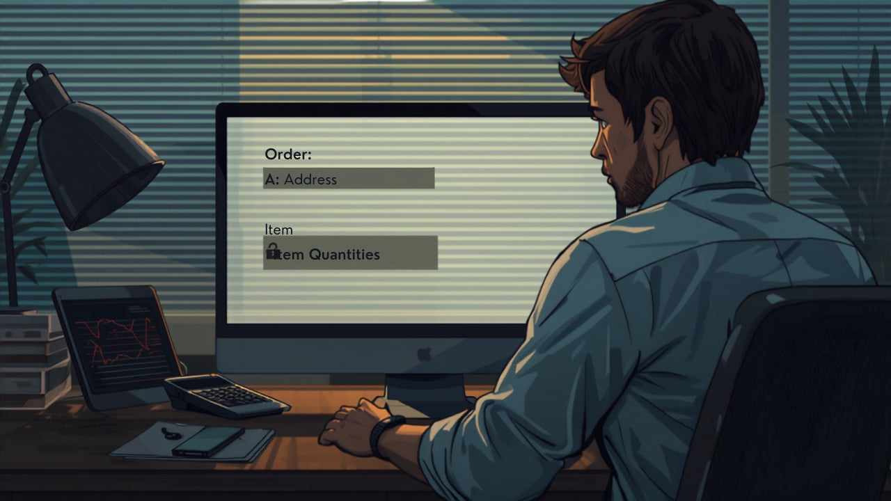 Shopify merchant looking at a locked order confirmation screen that cannot be edited, representing the hidden cost of post-checkout order errors for ecommerce merchants