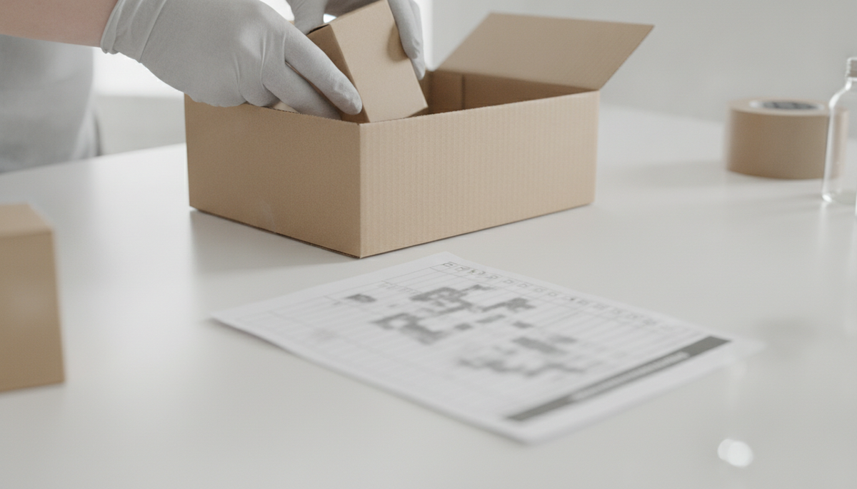 Tincture bottle box beside a compliance checklist, representing state shipping restrictions for Shopify merchants