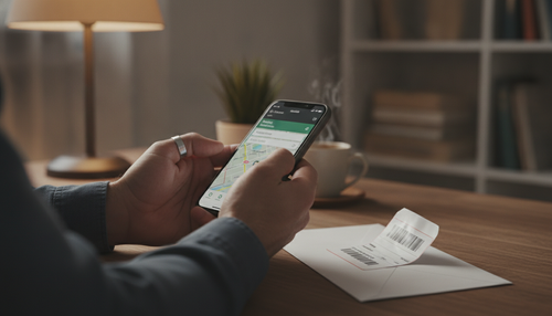 Hands editing a delivery address on a smartphone, representing self-service order editing for Shopify merchants